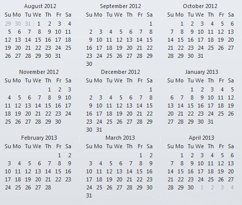 Calendar 2012 on Calendar  2012 2013